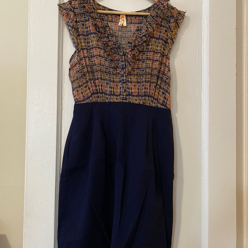 Anthropologie chiffon blouse dress